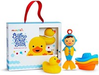 munchkin 满趣健 Baby's First Bath 沐浴玩具礼品套装，3件套