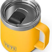 YETI Rambler 14盎司(约396.9克)马克杯 真空保温 不锈钢带MagSlider 盖子 高山黄色