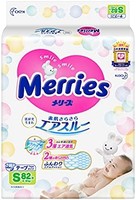 Merries 妙而舒 Kao 花王 Merries 贴片式 纸尿裤 S码（4~8公斤）干爽透气 S 82枚 82