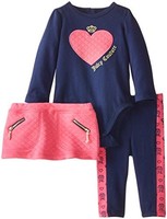 Juicy Couture 橘滋 婴儿女童上衣搭配粉色*蓝打底裤