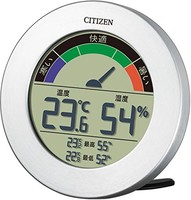 CITIZEN 西铁城 电子温度·湿度计 D67B 铝制外壳 银色 8RDA67-B19