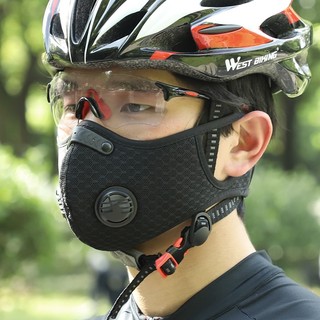 西骑者（WestBiking）自行车骑行运动口罩男女儿童通用过滤防尘防雾霾户外运动面罩 黑色