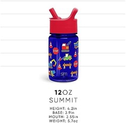 DC Comics Simple Modern 儿童 DC Comics 水瓶塑料不含 BPA 的共聚酯杯带防漏吸管盖 | 可重复使用且耐用