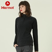 Marmot 土拨鼠 21新款户外运动休闲弹力女士套头抓绒衣外套