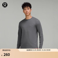 lululemon 丨Fundamental™ 男士长袖 T 恤 LM3CZRS 深灰色 XS