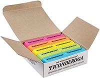 Prime会员：Ticonderoga 楔形橡皮擦,霓虹色,30 支,课堂包