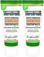 TheraBreath 清新口气抗龋齿牙膏，轻度薄荷，4盎司（约118.3毫升）（2包）