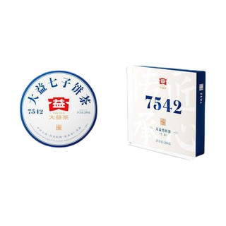 TAETEA 大益 7542 七子饼茶 普洱生茶 200g 礼盒装