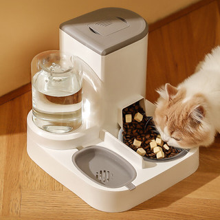疯狂的主人 猫咪自动喂食器饮水机一体猫碗猫食盆狗吃饭喝水猫粮机