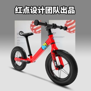书比（sooibe）儿童平衡车1.5-5岁无脚踏自行车小童宝宝滑步车男女孩儿入门滑行 红色-充气胎可拆卸脚踏