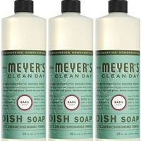 Mrs. Meyer's Clean Day 洗碗液，零残忍，罗勒香味，473ml，3 件装