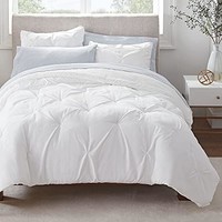 Serta 舒达 Simply Clean 蓬松 5 件套防*褶皱床,单人床/单人床,XL 码,白色