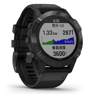 佳明（GARMIN）Fenix6Pro版GPS黑表带血氧心率跑步高尔夫户外运动手表