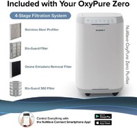Nuwave OxyPure ZERO 智能空气净化器空气净化器覆盖面积高达 2002 平方英尺