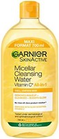GARNIER 卡尼尔 温和胶束面部爽肤水，温和卸妆水，打造容光焕发和亮白肤色，含维生素 C，700 毫升
