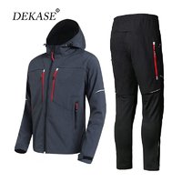 DEKASE 杜卡西 冲锋衣裤套装男黑色套装 XL(145-155斤)