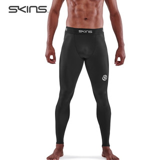 SKINS S1 Long Tights 男士长裤 基础压缩裤 运动篮球跑步透气速干 星灿黑 S