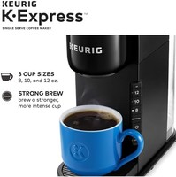 Keurig 单杯制作咖啡机 可拆水箱 铝材质 42.0液体盎司(约1246ml) 黑色 K-Express