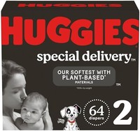 HUGGIES 好奇 婴儿纸尿裤 2 号（12-18 磅 约5.44-8.16公斤），不含香精，适合敏感肌肤，64 片装