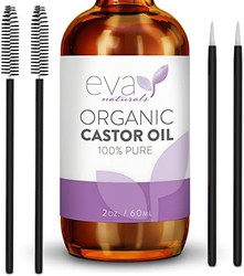 Eva Naturals *城堡油 (2oz) - 促进*、眉毛和睫毛生长 - 淡化皱纹和老化迹