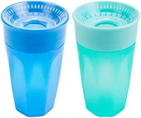 布朗博士 Milestones Cheers 360 幼儿杯子，蓝色/水色，300ml，2件装，9个月及以上