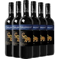 88VIP：CHILEPHANT 智象 法国原酒进口智象炫彩干红葡萄酒红酒750ml*6瓶整箱装野餐露营