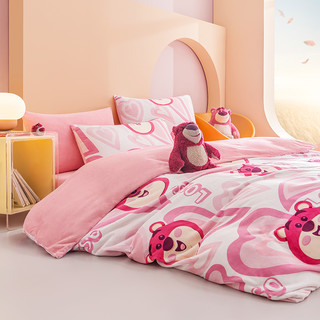 Disney 迪士尼 牛奶绒床上用品三四件套冬季加厚床单被套保暖双面宿舍