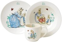 Enesco Beatrix Potter A25864 彼得兔幼儿园套装，3 件 - 白色