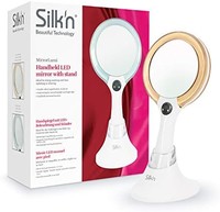 Silk'n 化妆镜，标准视面和5倍放大率，LED照明，2种光，手持和矗立镜，Ø10厘米，MirrorLumi