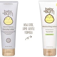 Baby Bum Brush Baby Bum 日常乳液保湿婴儿润肤露，适用于敏感肌肤，含有乳木果和可可脂，香味，无麸质和纯素，237ml