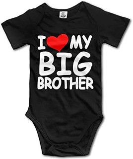 I Love My Big Brother 婴儿连体衣短袖连身衣连身衣登山服 黑色