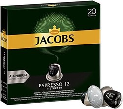 JACOBS 咖啡胶囊 Espresso Ristretto，浓度12/12，200粒兼容Nespresso，10 x 20杯