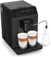 KRUPS 克鲁伯 Evidence Eco-Design 自动卡布奇诺咖啡 一键式系统的奶品饮料，8 种预设EA897B10，黑色
