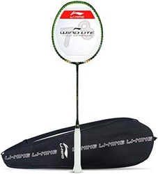 LI-NING 李宁 Wind Lite 穿线羽毛球拍,带免费全覆盖(78 克。防风驱动)