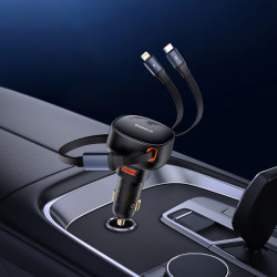 baseus倍思途享车载充电器车充typecip苹果伸缩线