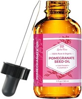 Leven Rose 石榴籽油，纯未精制冷压保湿霜，适用于护理发质皮肤和手指，1盎司（30毫升）