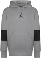 AIR JORDAN Jordan 男孩青少年经典套头衫儿童尺码 M、L、XL, 灰色/黑色小徽标, 中号