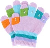 Grand Sierra 幼儿 2-4T 针织弹力计数手套, 浅粉色, 均码