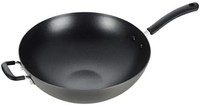 Tefal 特福 T-fal Ultimate 硬质阳极氧化不粘锅，炒锅，黑色，灰色，14英寸（约35.56厘米）
