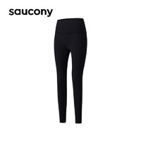 saucony 索康尼 专业运动吸湿透气舒适高强提臀紧身裤正黑色M