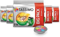 TASSIMO Morning Café Filter XL 胶囊，105 粒咖啡胶囊，大包装，5 包（5 x 21 杯饮料）787 克