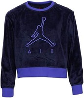 AIR JORDAN Jordan 大童(女孩)Air Legacy 丝绒圆领运动衫 M 码,L 码