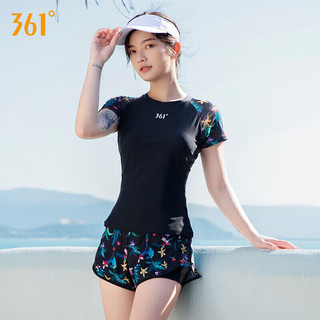 361° 游泳衣女士分体大码保守学生短袖裙式遮肚显瘦韩国ins两件套泳装