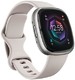 fitbit Sense 2 高级*健身智能手表,带管理压力,ECG 应用程序,SpO2,24/7 心率和 GPS,月球白/铂金