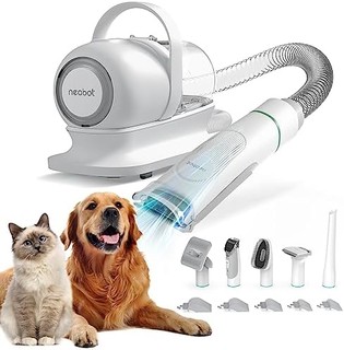 neabot P1 Pro 宠物*套件和真空吸力 99% 宠物毛发,专业*剪,带 5 个经过验证的*工具,适用于猫狗和其他动物