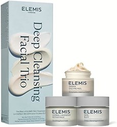 ELEMIS 艾丽美 深层清洁面膜三重奏| 3 件装 家用面部护理和面膜，可去除角质、抚平和净化肌肤，1套
