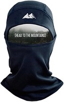 Mountain Made 巴拉克拉瓦保暖涤纶羊毛面罩,黑色,均码