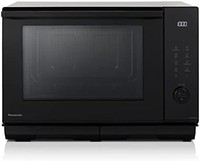 Panasonic 松下 NN-DS59 四合一组合蒸汽烤箱（微波炉、蒸汽、顶部/底部加热和烧烤，27 升），黑色不锈钢