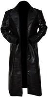 UGFashions Matrix Morpheus (Laurence Fishburne) 鳄鱼风衣 黑色皮革服装