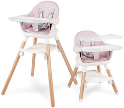 婴儿高脚椅,可转换木制高脚椅,适用于婴儿和幼儿